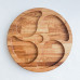 image_3 Dřevěný servírovací talíř z dubu s 4+1 – kulatý tác s rozdělením 4+1 na ořechy, sýry a tapas