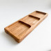 Dubový servírovací podnos rozdělený na 3 porce – praktický a elegantní dřevěný tác pro servírování jídel