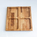image_2 Servírovací čtvercový talíř z dubového dřeva 280x280 mm s přírodní strukturou