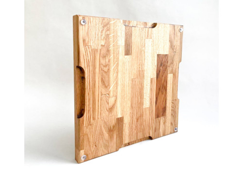 image_3 Servírovací čtvercový talíř z dubového dřeva 280x280 mm s přírodní strukturou
