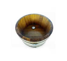 Umyvadlo z přírodního dubového dřeva – rustikální design, odolné a ekologické dřevěné umyvadlo pro koupelnu