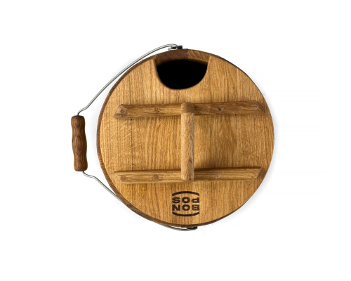 image_2 Dubové vědro-parník o objemu 15 litrů s víkem – tradiční dřevěné vědro pro zapáření vázaného koštěte do sauny, vyrobené z kvalitního dubového dřeva