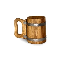 Masivní dřevěný korbel 0,5 l