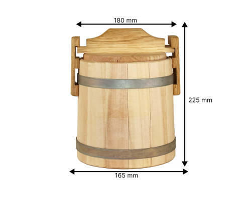 image_3 Lipový sud na med 2 litry – přírodní dřevěná nádoba pro uchování a servírování medu