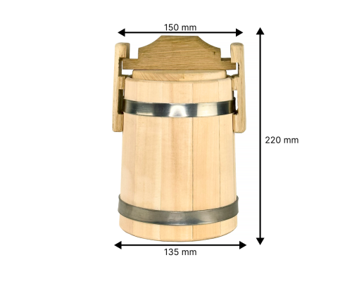 image_4 Lipový sud na med 1 L – přírodní nádoba pro uchovávání medu s tradičním designem
