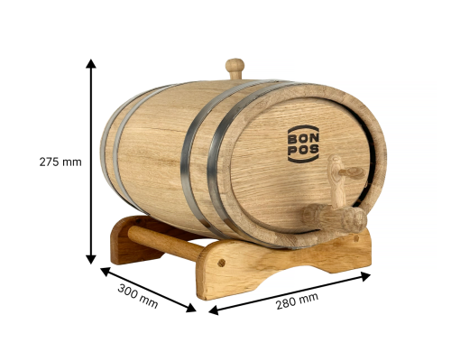 image_2 Dubový sud 7 litrů – horizontální sud na víno a destiláty