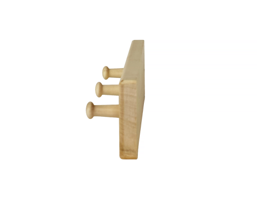 image_1 Dřevěný nástěnný věšák z lipového dřeva s 3 háčky pro zavěšení oblečení a doplňků