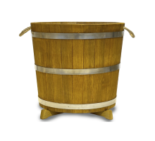 Large oak garden pot 107 l