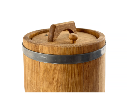 image_2 Dubový sud (džbán) 30 L z přírodního dřeva – bez vnitřního vypalu, s celistvým vrchem, ideální na víno a destiláty