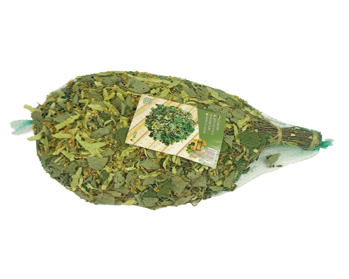 Saunová metlička z lipového listí s květy – přírodní lipová větev pro saunu, relaxaci a aromaterapii