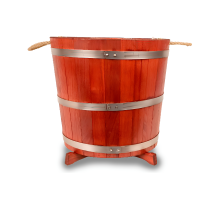 Dřevěný akátový květináč kulatý 58 litrů