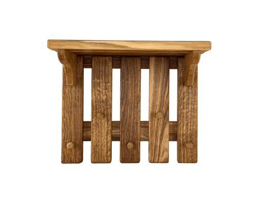 image_2 Dřevěný dubový věšák s 5 dubovými háčky a horní policí, praktický a stylový organizér do předsíně