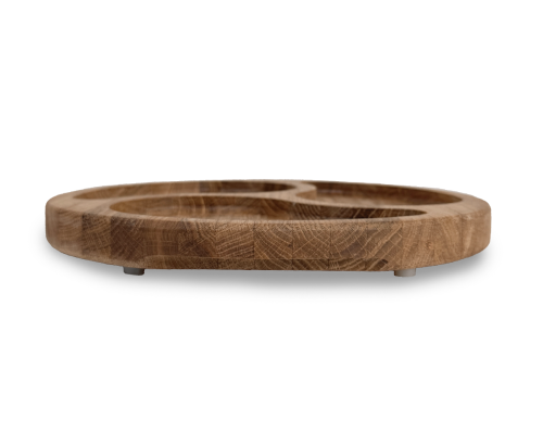 image_2 Dřevěný servírovací talíř 28 cm 3 sekce