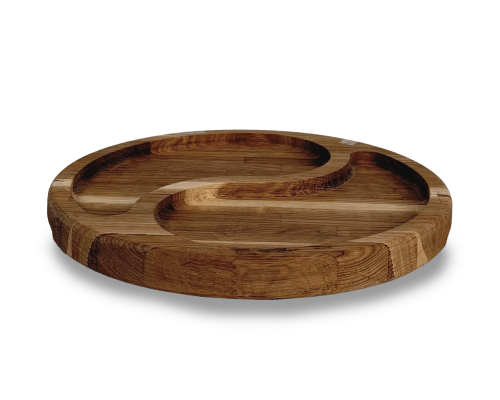 image_1 Dřevěný servírovací talíř 28 cm masivní přírodní talíř na servírování