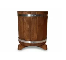 Oak planter round 5 l - colour dark chestnut