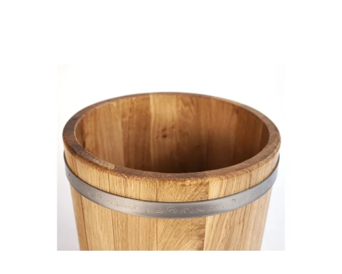 image_1 Dřevěný kulatý květináč 5 l z masivního dřeva dekorativní květináč pro interiér i exteriér
