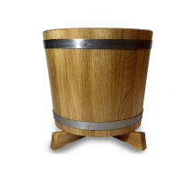 Oak pot round 10 litres - lacquered