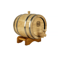 Dubový sud na víno „Elite“ 10 litrů – ručně vyrobený sud z kvalitního dubového dřeva s extra silnými stěnami pro dokonalé zrání vína