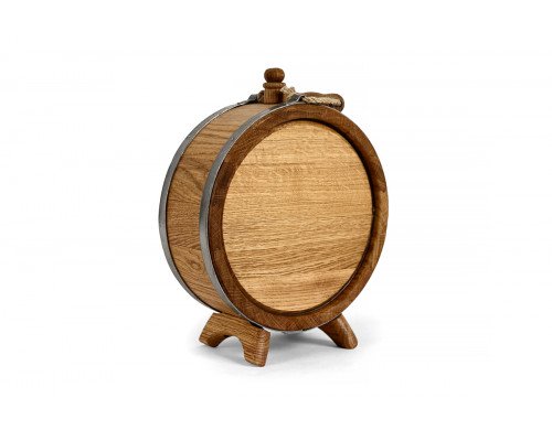 Dubový soudek placatka 3 L bez kohoutku – ručně vyráběný z masivního dubového dřeva, přírodní sud na nápoje.