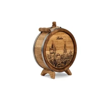 Oak flask without tap, Prague, 3 liters