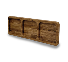 Dřevěný servírovací podnos 34 × 12 × 2 cm z masivního dřeva přírodní podnos na servírování jídla a nápojů do domácnosti i restaurace