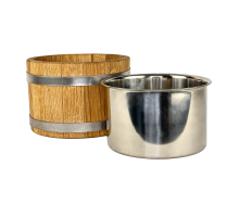 Dubová mísa 5 L s vložkou z nerezové oceli