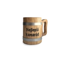 Wooden mug 0,5 liter - Best buddy