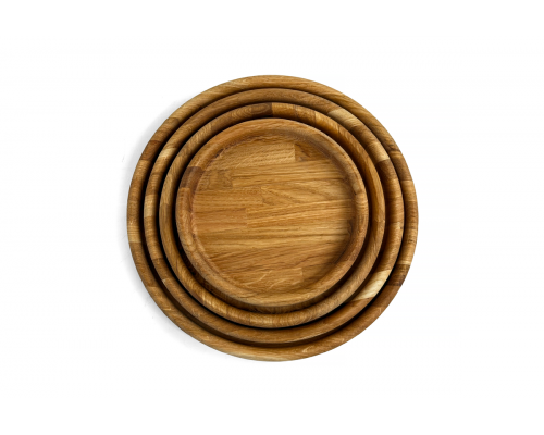 image_3 ada čtyř talířů z masivního dubového dřeva – přírodní dřevěné servírovací talíře ruční výroby