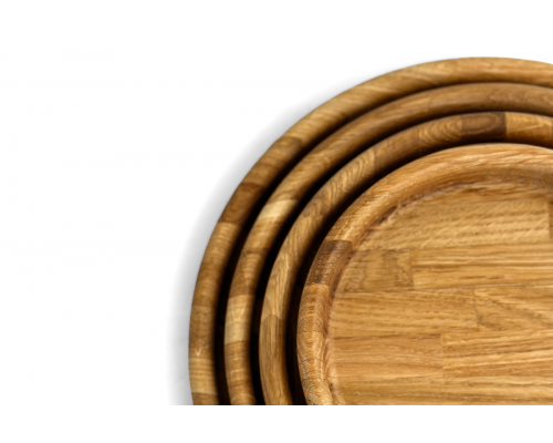 image_2 ada čtyř talířů z masivního dubového dřeva – přírodní dřevěné servírovací talíře ruční výroby