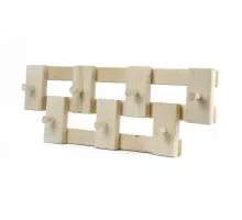Wall hanger made of linden wood 7 hooks
