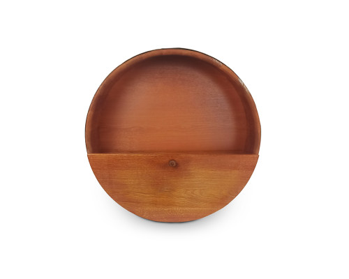 image_2 Dubový kulatý bar s dvířky 600 mm – nástěnný bar z masivního dřeva pro moderní interiér