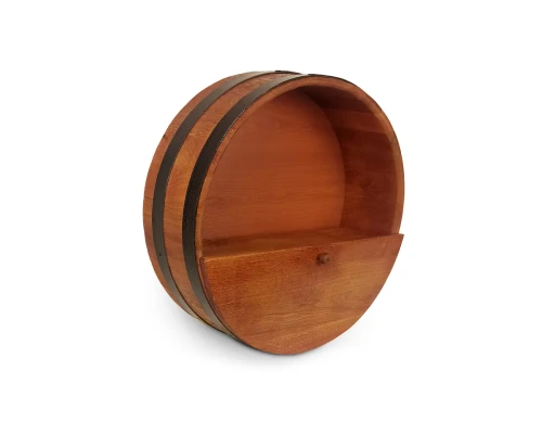 Dubový kulatý bar s dvířky 60 cm z dubového masivu