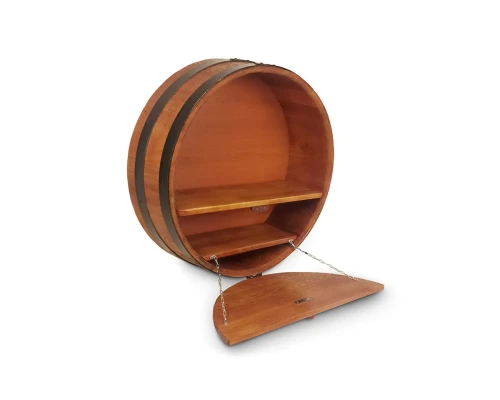image_3 Dubový kulatý bar s dvířky 60 cm z dubového masivu