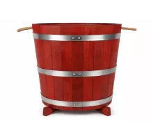 Wooden acacia flower pot round 58 liters