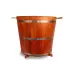 Acacia wooden planter 80 l - solid round planter for garden, terrace and balcony