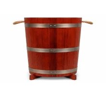 Large acacia garden pot 107 l