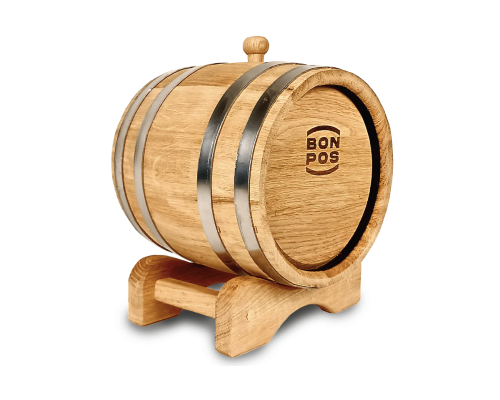 Dubový sud 3 litry bez kohoutku – ručně vyráběný sud se středním vypalováním pro zrání alkoholu, vína a destilátů