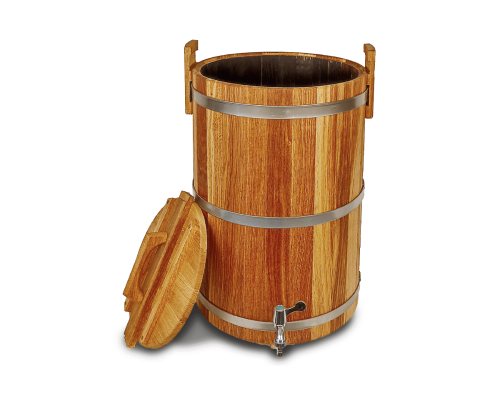 image_1 Dubový sud 50 litrů s víkem a silným výpalem pro zrání alkoholu – přírodní dubové dřevo, ideální pro whisky, brandy a víno