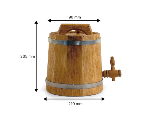 image_4 Dubový sud 3 litry – malý sud na víno, pálenku nebo likéry z přírodního dřeva