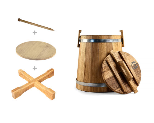 image_3 Dubová káď 10 L na ovoce a zeleninu – malá dřevěná nádoba na nakládání a fermentaci