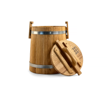 Dubová káď 10 L na ovoce a zeleninu – malá dřevěná nádoba na nakládání a fermentaci