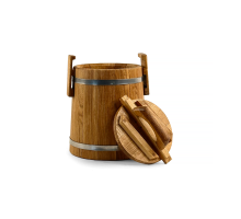 Dubová káď 5 L na ovoce a zeleninu – malá nádoba na tradiční nakládání a solení potravin