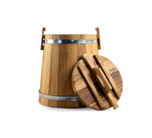 Dubová káď na ovoce a zeleninu 15 litrů – přírodní dřevěná nádoba na solení a nakládání