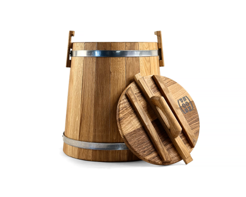 Dubová káď na ovoce a zeleninu 15 litrů – přírodní dřevěná nádoba na solení a nakládání