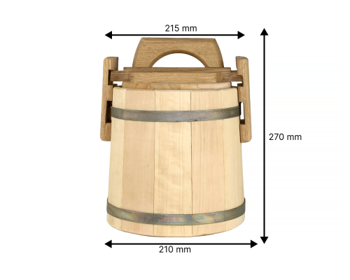 image_4 Lipový sud na med 3 litry – přírodní dřevěná nádoba pro uchování a servírování medu