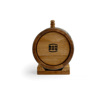 Dubový soudek-placatka 2 litry – dřevěná nádoba ideální pro skladování a zrání nápojů, vhodná pro domácí výrobu vína a destilátů