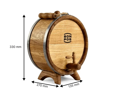 image_6 Dřevěný soudek na alkohol 4 l z masivního dřeva ručně vyráběný