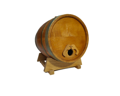 Dubový sud 15 l na bag-in-box s pozinkovaným obručem – vhodný na víno, pivo i mošt