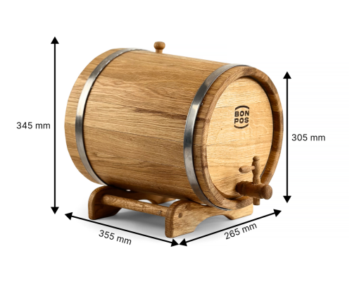 image_5 Dubový sud 15 L na stojanu pro skladování alkoholu