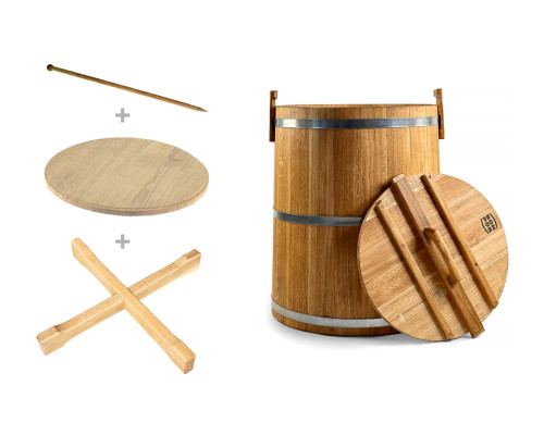 image_4 Dubová káď na ovoce a zeleninu o objemu 30 litrů – přírodní sud pro solení a nakládání potravin